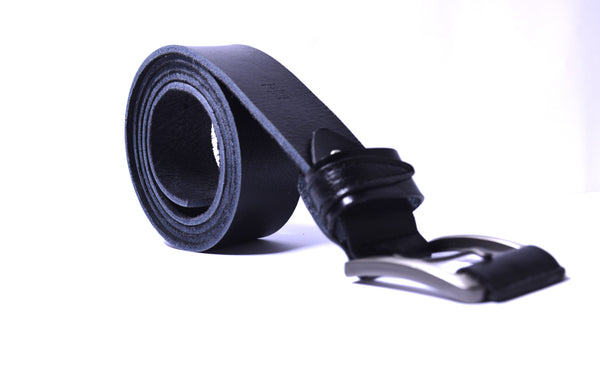 Black Leather Belt b-003