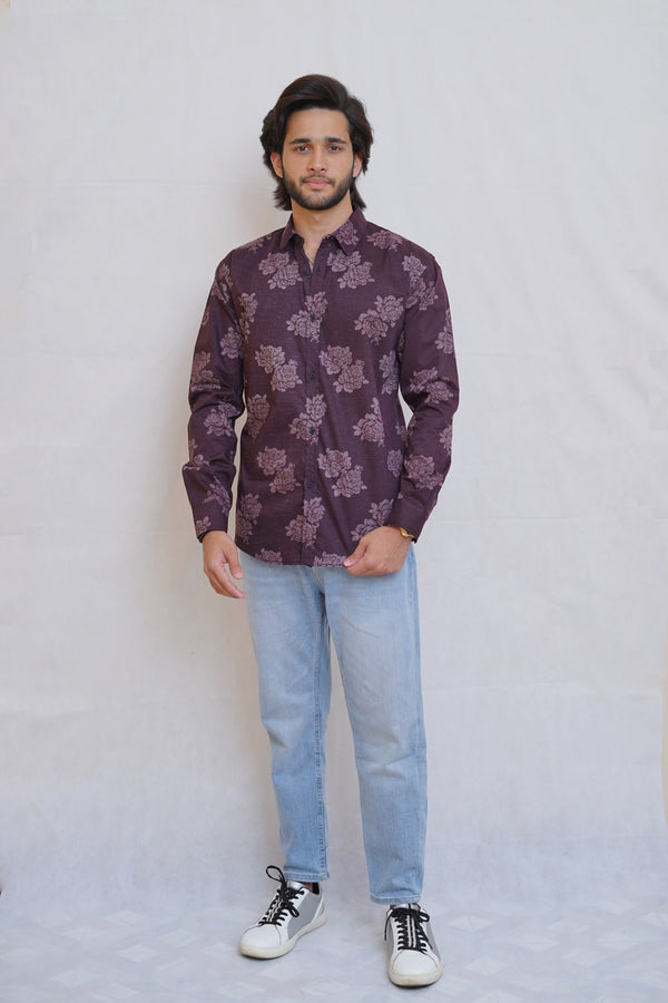 Full Sleeves Printed Cotton Shirt