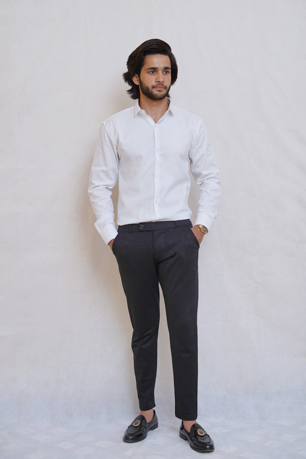 WHITE BOX PATTERN FORMAL SHIRT